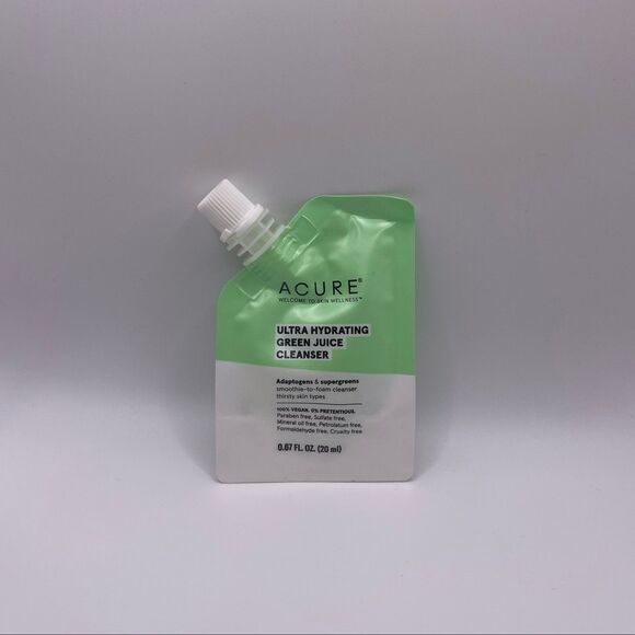 Acure Ultra Hydrating Green Juice Face Cleanser Travel Pouch - Picture 1 of 3